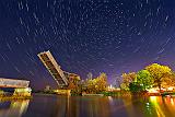 Scherzer Rolling Lift Bridge At Night_46167